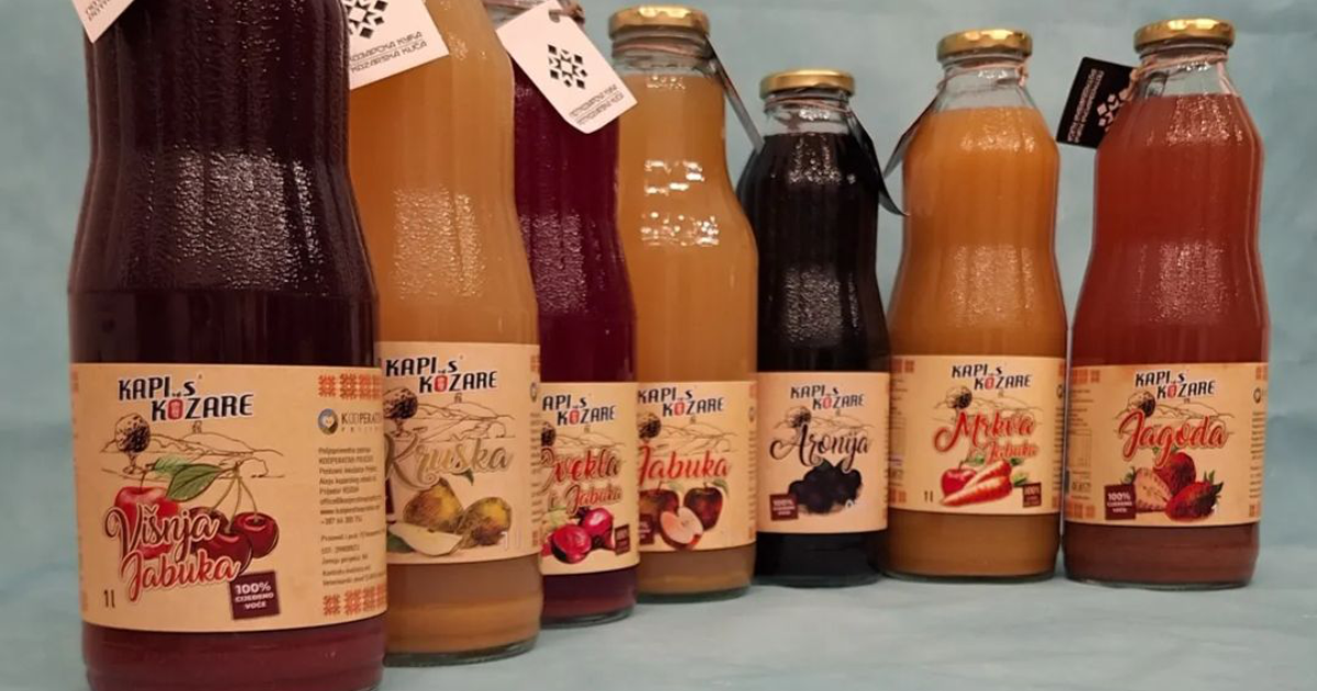 “Kapi s'Kozare” hladno cijeđeni sokove sa 100% udjelom voća